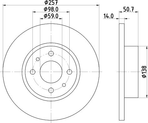 Pagid 51806 - Тормозной диск autospares.lv
