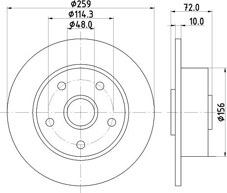 Pagid 52020 - Тормозной диск autospares.lv