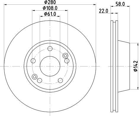 Pagid 52829 - Тормозной диск autospares.lv