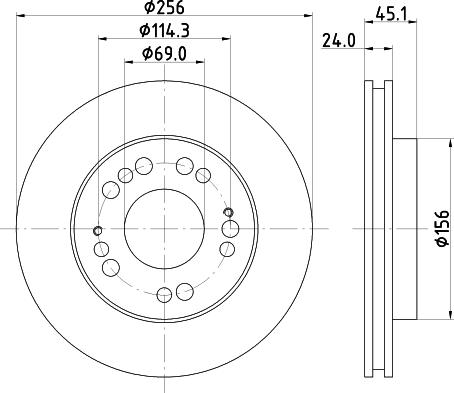 Pagid 52214 - Тормозной диск autospares.lv