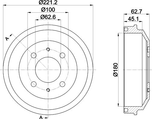 Pagid 61409 - Тормозной барабан autospares.lv