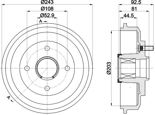 Pagid 61416 - Тормозной барабан autospares.lv