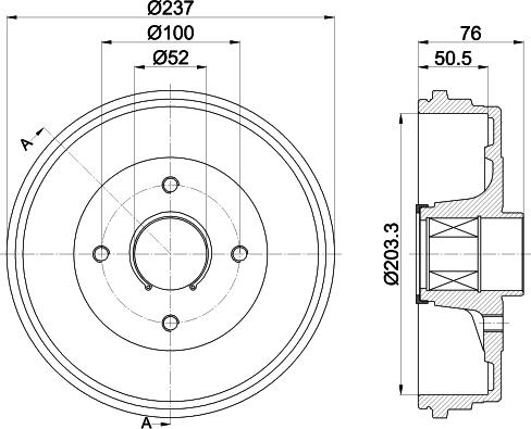 Pagid 61417 - Тормозной барабан autospares.lv