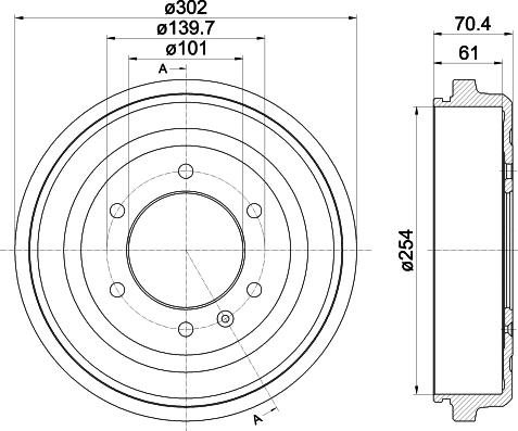 Pagid 61439 - Тормозной барабан autospares.lv