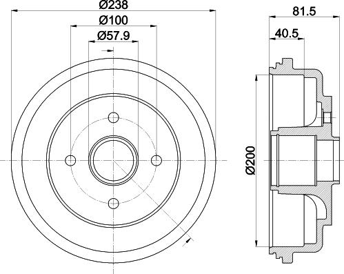 Pagid 61434 - Тормозной барабан autospares.lv