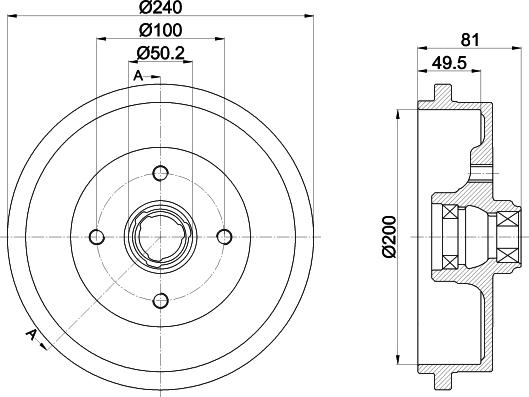 Pagid 61424 - Тормозной барабан autospares.lv