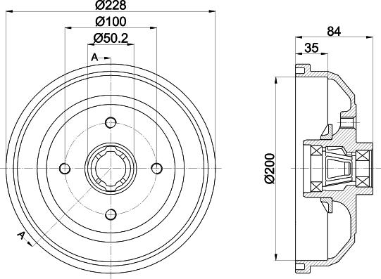 Pagid 61425 - Тормозной барабан autospares.lv