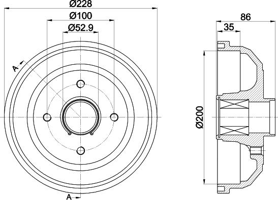 Pagid 61428 - Тормозной барабан autospares.lv