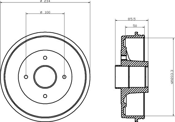 Pagid 61195 - Тормозной барабан autospares.lv