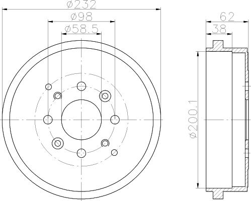 Pagid 61139 - Тормозной барабан autospares.lv