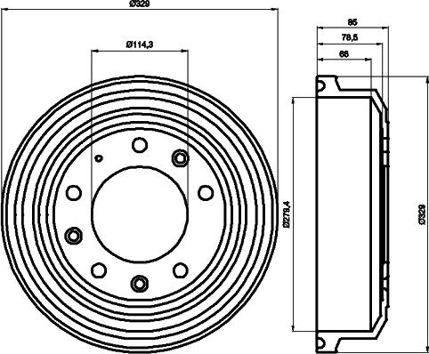 Pagid 61218 - Тормозной барабан autospares.lv