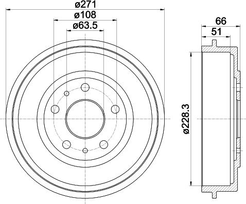 Pagid 61274 - Тормозной барабан autospares.lv