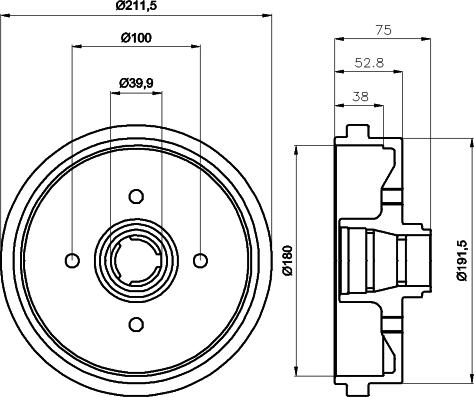 Pagid 63905 - Тормозной барабан autospares.lv