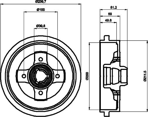 Pagid 63912 - Тормозной барабан autospares.lv