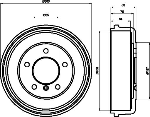 Pagid 62101 - Тормозной барабан autospares.lv