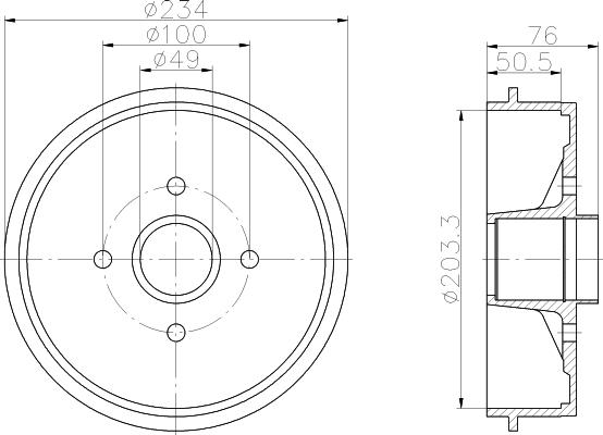 Pagid 62814 - Тормозной барабан autospares.lv