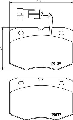 Pagid C6018 - Тормозные колодки, дисковые, комплект autospares.lv