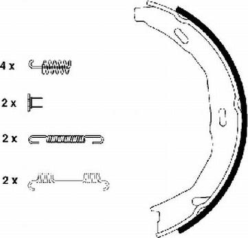 Pagid H9935 - Комплект тормозов, ручник, парковка autospares.lv