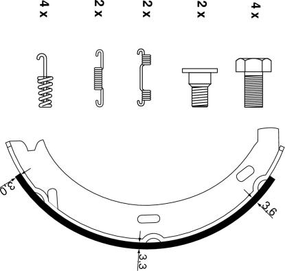 Pagid H9440 - Комплект тормозов, ручник, парковка autospares.lv