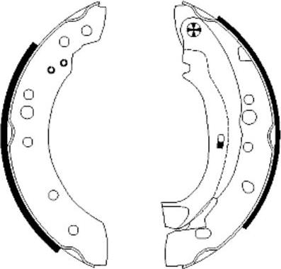 Pagid H9580 - Комплект тормозных колодок, барабанные autospares.lv