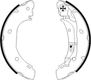 Pagid H9635 - Комплект тормозных колодок, барабанные autospares.lv