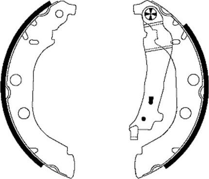 Pagid H9050 - Комплект тормозных колодок, барабанные autospares.lv