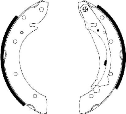 Pagid H9075 - Комплект тормозных колодок, барабанные autospares.lv