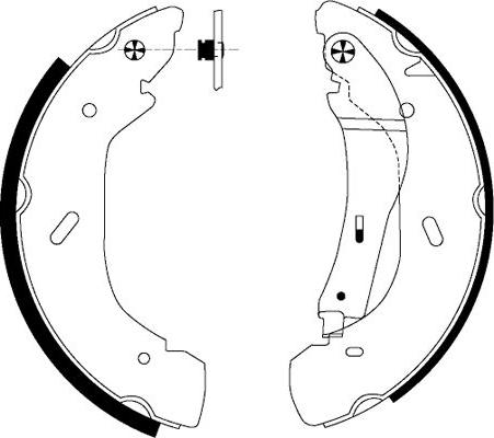 Pagid H9170 - Комплект тормозных колодок, барабанные autospares.lv