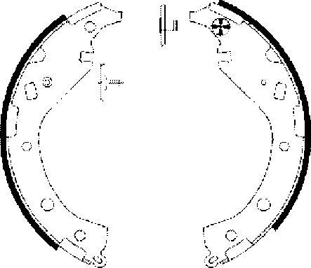 Pagid H9745 - Комплект тормозных колодок, барабанные autospares.lv