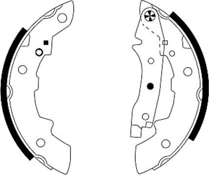 Pagid H1039 - Комплект тормозных колодок, барабанные autospares.lv