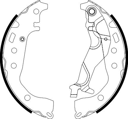 Pagid H1028 - Комплект тормозных колодок, барабанные autospares.lv