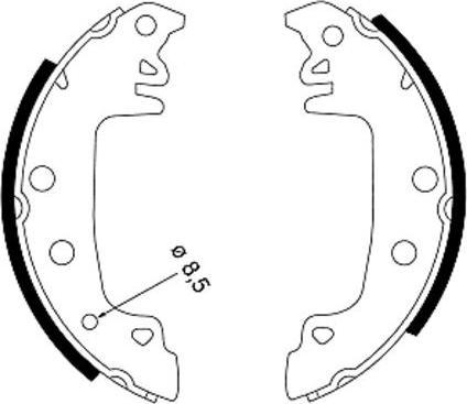 Pagid H8660 - Комплект тормозных колодок, барабанные autospares.lv