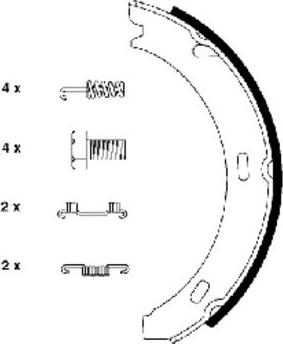 Pagid H8075 - Комплект тормозов, ручник, парковка autospares.lv