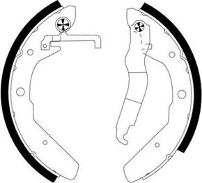 Pagid H8195 - Комплект тормозных колодок, барабанные autospares.lv