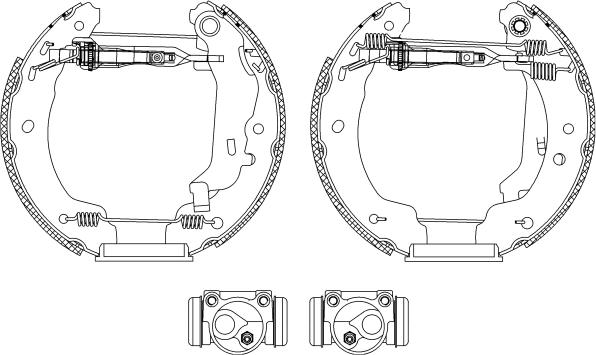 Pagid R0485 - Комплект тормозных колодок, барабанные autospares.lv