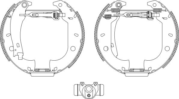 Pagid R0545 - Комплект тормозных колодок, барабанные autospares.lv