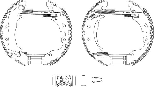 Pagid R0555 - Комплект тормозных колодок, барабанные autospares.lv