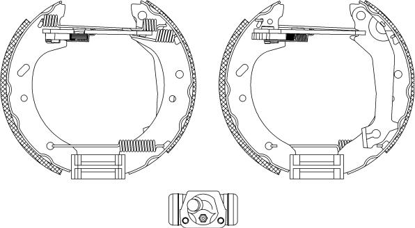 Pagid R0550 - Комплект тормозных колодок, барабанные autospares.lv