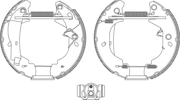 Pagid R0565 - Комплект тормозных колодок, барабанные autospares.lv