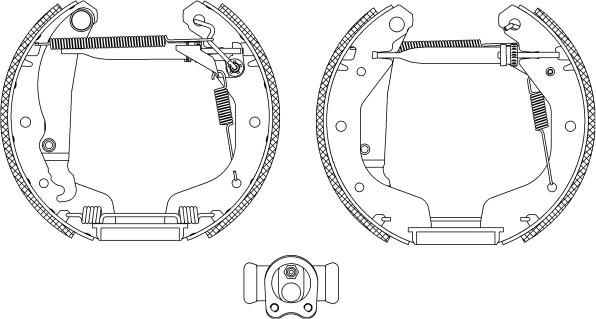 Pagid R0505 - Комплект тормозных колодок, барабанные autospares.lv