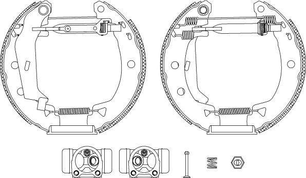 Pagid R0500 - Комплект тормозных колодок, барабанные autospares.lv