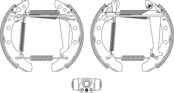 Pagid R0525 - Комплект тормозных колодок, барабанные autospares.lv