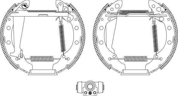 Pagid R0605 - Комплект тормозных колодок, барабанные autospares.lv