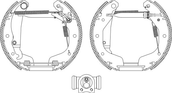 Pagid R0615 - Комплект тормозных колодок, барабанные autospares.lv
