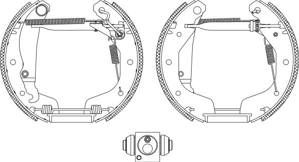 Pagid R0610 - Комплект тормозных колодок, барабанные autospares.lv