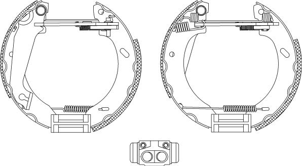 Pagid R0675 - Комплект тормозных колодок, барабанные autospares.lv