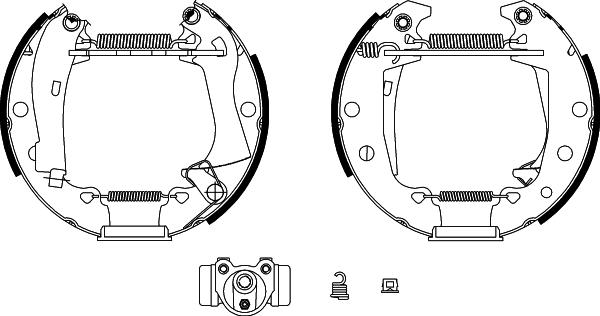 Pagid R0085 - Комплект тормозных колодок, барабанные autospares.lv