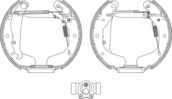 Pagid R0025 - Комплект тормозных колодок, барабанные autospares.lv