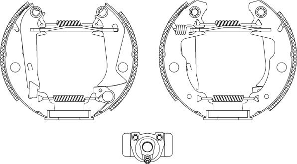 Pagid R0195 - Комплект тормозных колодок, барабанные autospares.lv
