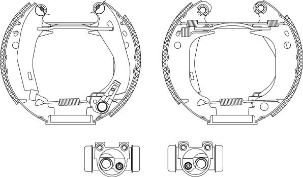 Pagid R0145 - Комплект тормозных колодок, барабанные autospares.lv